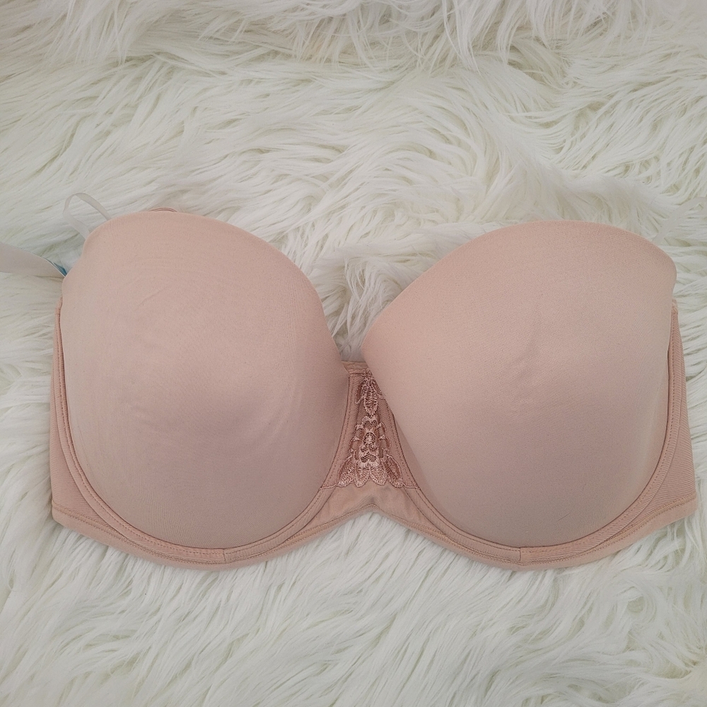 Beige Vanity Fair Bra Converts 5 ways Womens 36DD Nude Underwire RN 16345